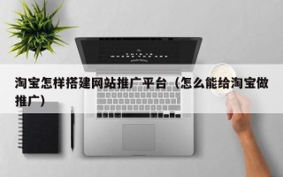 陕西淘宝怎样搭建网站推广平台（怎么能给淘宝做推广）